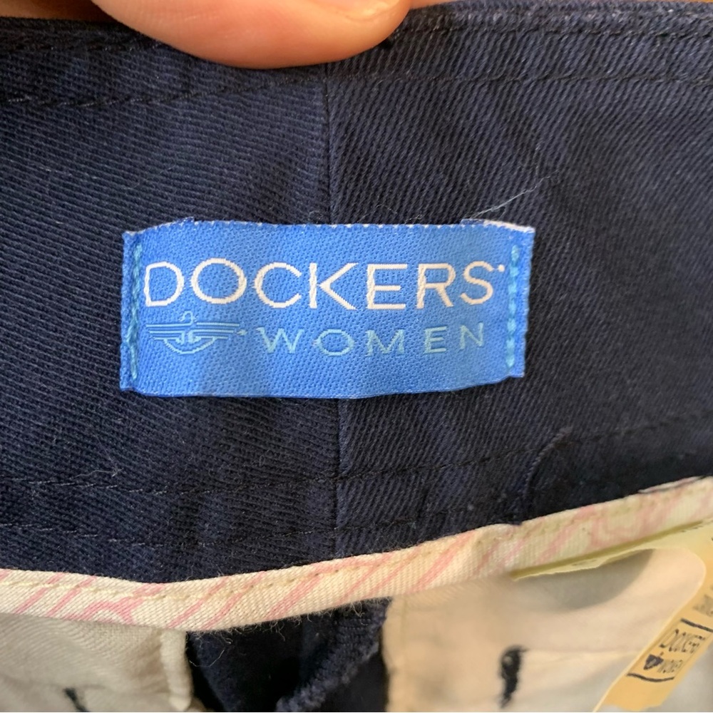 Women’s Dockers comfort fit navy blue Bermuda size 6 shorts 100% cotton - Picture 6 of 8
